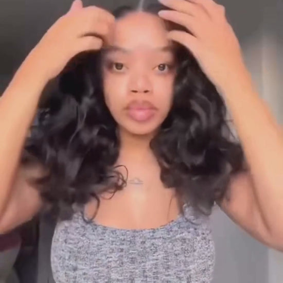 maya natural body wave bob wig front view